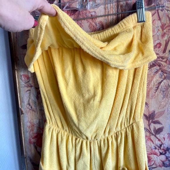 70s RETRO TERRY ROMPER STRAPLESS ROMPER TERRYCLOTH PLAYSUIT S - Picture 10 of 17